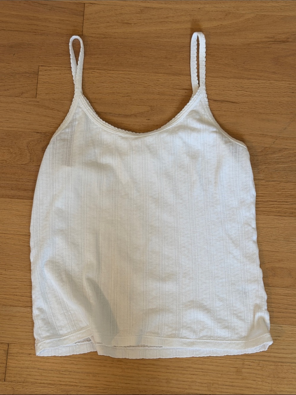 Women’s White Ribbed Cami Tank Top - Classic Everyday Layering
